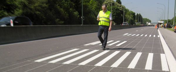 Road trial in Belgium