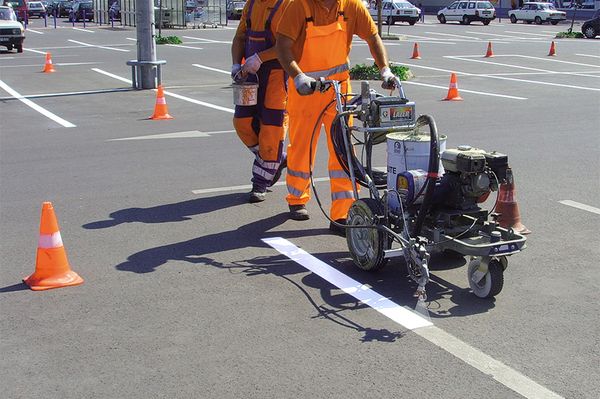 Marcación de un área de estacionamiento