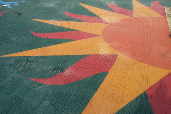 Marcación de un sol naranja