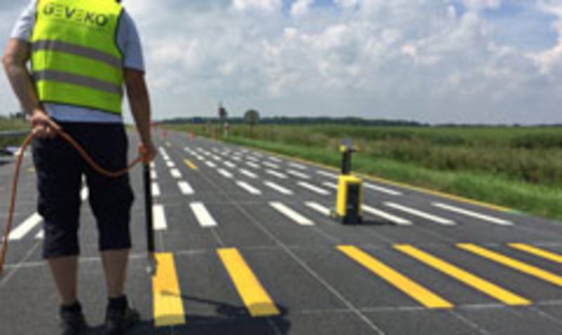 Preformed thermoplastic markings at road trial